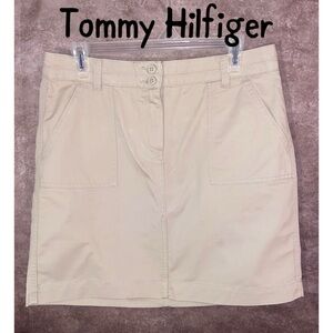 Tommy Hilfiger-Tan Khaki Skirt-Women’s Size 6-100% cotton-EUC